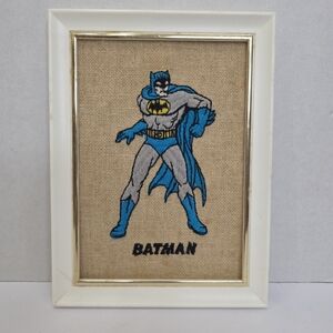 1966 Vintage Handmade Needle Point Portrait of Batman